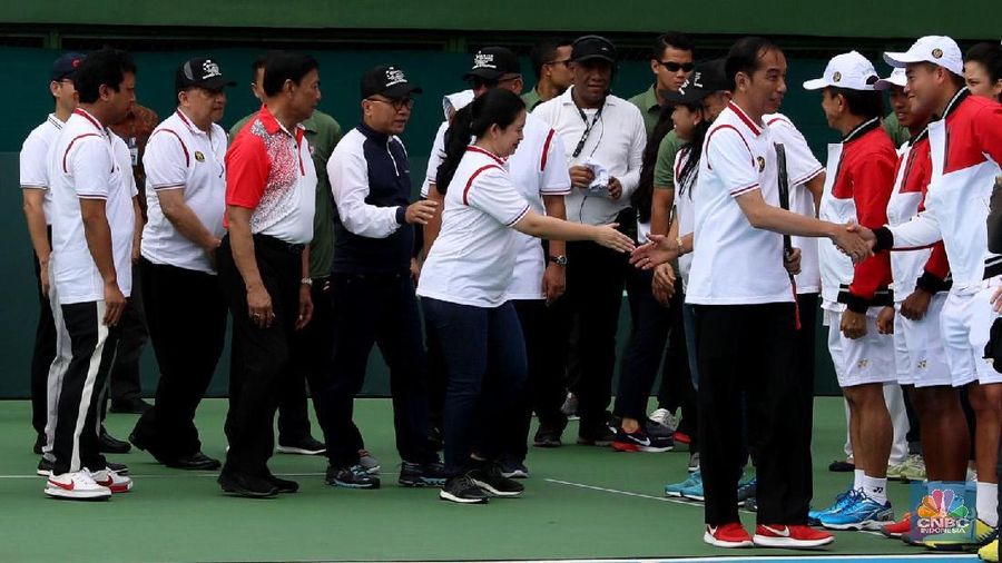 Presiden Joko Widodo hari ini, Sabtu (03/02/2018), meresmikan Stadion Tenis di Gelora Bung Karno