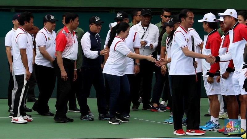 Presiden Joko Widodo hari ini, Sabtu (03/02/2018), meresmikan Stadion Tenis di Gelora Bung Karno
