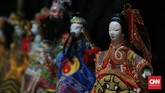 Pertunjukan Wayang Potehi dan Wayang kulit China-Jawa memperkenalkan tokoh-tokoh ksatria nan sakti seperti pejuang wanita “Hwan Le Hwa”, yang merupakan sosok jenderal, serta panglima perang dan sebagai Ibu Bumi Tong Tya. (CNN Indonesia/Andry Novelino)
