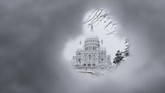 Sementara foto ini menunjukkan basilika Sacre Coeur dari balik tumpukan salju yang pada beberapa titik bisa mencapai ketebalan 14 sentimeter. (AFP Photo/Joel Saget)