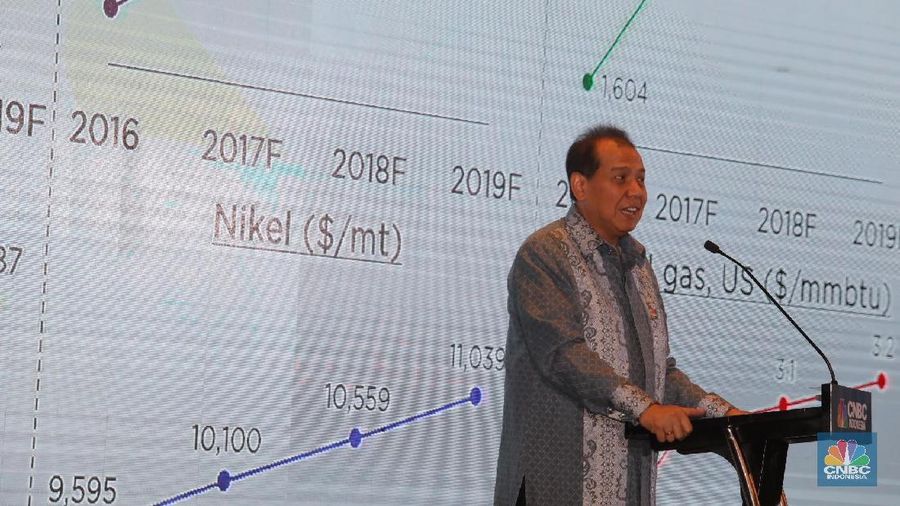Chaiman & Founder CT Corp, Chairul Tanjung mengahadiri soft launching CNBC Indonesia di Hotel Raffles, Jakarta, Kamis (8/2/2018). (CNBC Indonesia/ Muhammad Sabki)