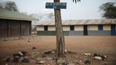 Foto ini menunjukkan papan pesan di sekolah perempuan Kalas, yang menjadi tempat penampungan bagi perempuan-perempuan Uganda yang menjalani praktik sunat perempuan atau pernikahan dini. (AFP PHOTO / Yasuyoshi CHIBA)
