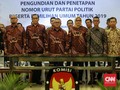 Parpol Peserta Pemilu 2019 Resmi Kantongi Nomor Urut