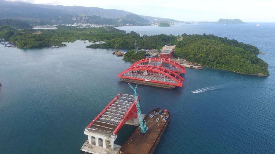 Pembangunan Jembatan Holtekamp dilanjutkan hari ini.