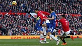 Jesse Lingard kemudian mencetak gol kemenangan Manchester United melalui sundulan pada menit ke-75 setelah menerima umpan silang Romelu Lukaku. (REUTERS/Andrew Yates)