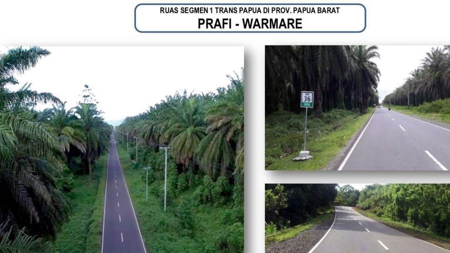 Kementerian PUPR memacu pembangunan Jalan Trans Papua Barat sepanjang 1.070,62 km yang merupakan bagian dari Jalan Trans Papua.