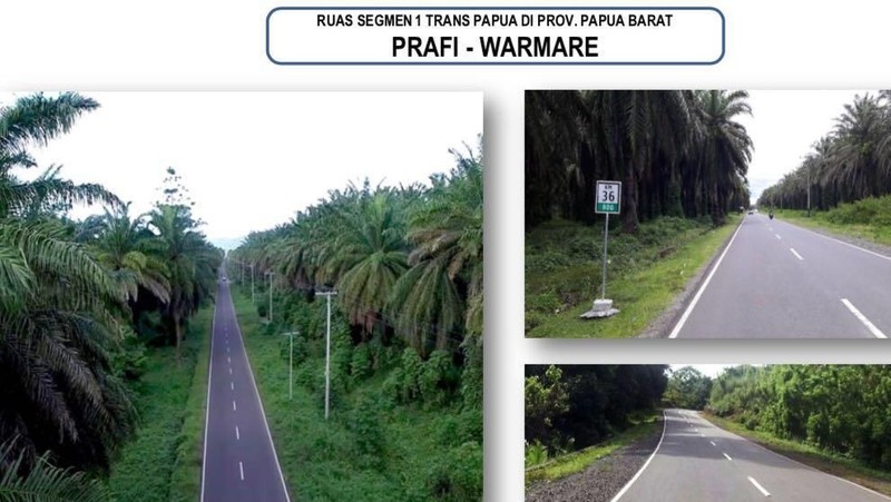 Kementerian PUPR memacu pembangunan Jalan Trans Papua Barat sepanjang 1.070,62 km yang merupakan bagian dari Jalan Trans Papua.