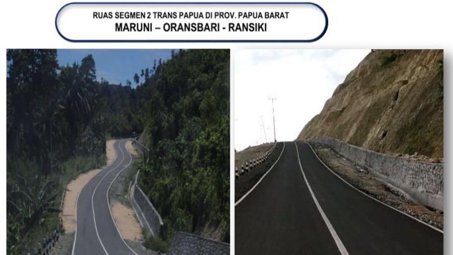 Kementerian PUPR memacu pembangunan Jalan Trans Papua Barat sepanjang 1.070,62 km yang merupakan bagian dari Jalan Trans Papua.