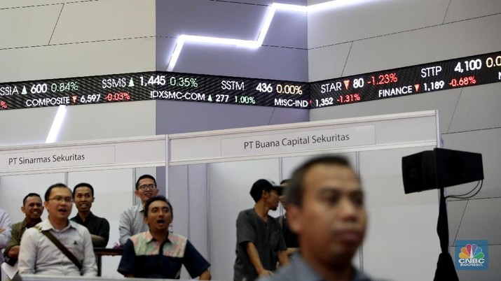 Aksi panggung Kla Project di Gedung Bursa Efek Indonesia,  Jakarta, Rabu (28/272018). Aksi panggung Kla Project sekaligus menutup IHSG pada perdagangan akhir februari yang melemah 0,03% ke 6.597,22 poin.