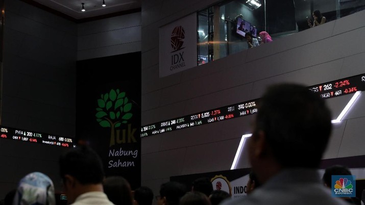 Aksi panggung Kla Project di Gedung Bursa Efek Indonesia,  Jakarta, Rabu (28/272018). Aksi panggung Kla Project sekaligus menutup IHSG pada perdagangan akhir februari yang melemah 0,03% ke 6.597,22 poin.
