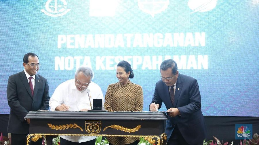 Kejaksaan Agung jalin kerja sama kawal pembangunan infrastruktuf bersama Kementerian PUPR, Kemenhub dan Kementerian BUMN.