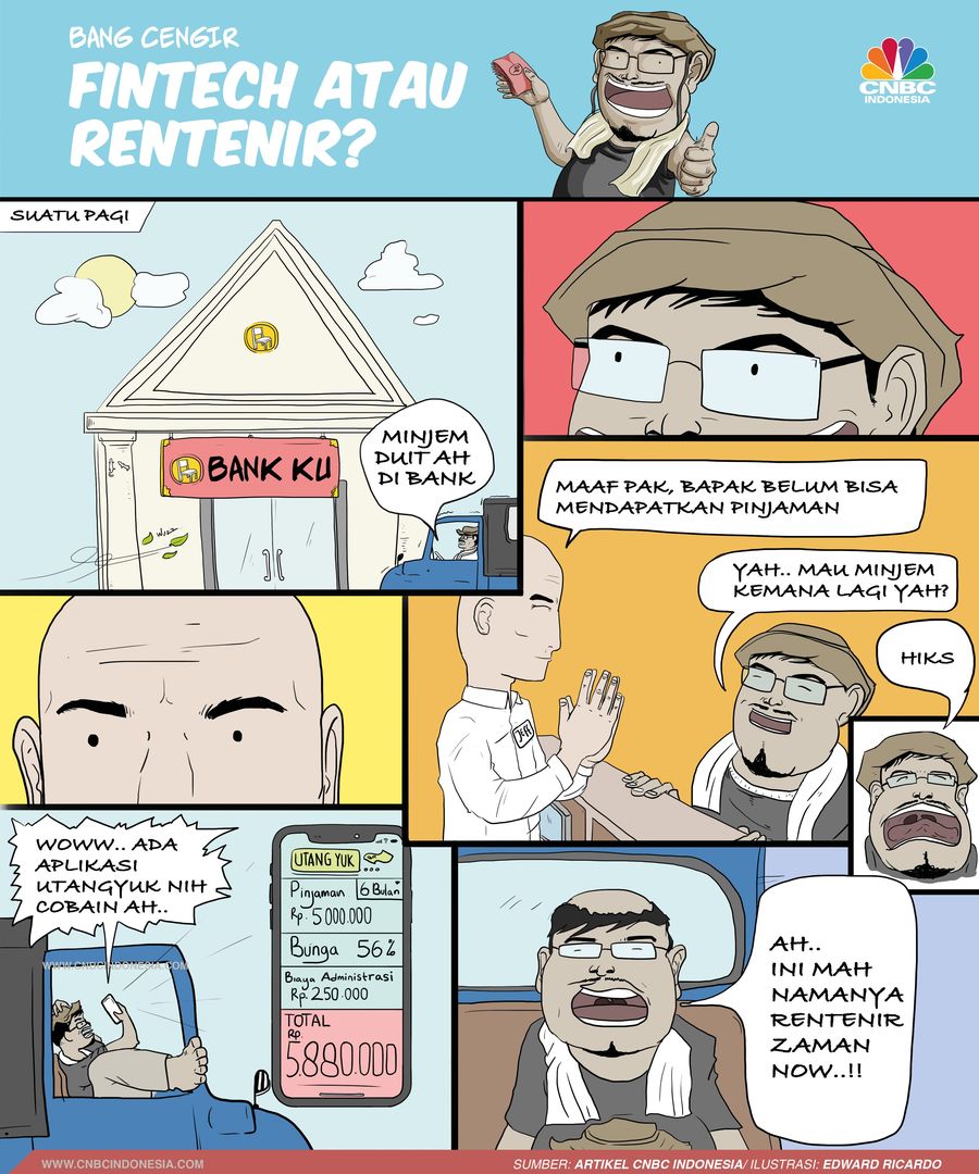 Bunga Tinggi, Fintech Rentenir <em>Zaman Now</em>? Fintech lending selalu mengklaim menjalankan inklusif keuangan. Namun, peminjam dibebankan bunga tinggi.
