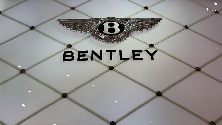 The Bentley logo is pictured on the company's' stand during the 88th Geneva International Motor Show in Geneva, Switzerland, March 7, 2018. REUTERS/Denis Balibouse