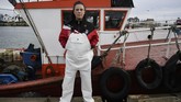 Profesi pelaut yang dikenal jarang pulang dan nomaden tak menyurutkan niat Marie Rouffet untuk mengarungi lautan. Dia adalah seorang pelaut perempuan dari Perancis. (AFP PHOTO / Fred TANNEAU).