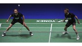 Boe/Mogensen pernah empat kali mengalahkan Kevin/Marcus. Kemenangan terakhir pasangan asal Denmark atas andalan Indonesia terjadi pada September 2017 di final Korea Terbuka. (AFP PHOTO / Paul ELLIS)