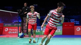 FOTO: Panggung Juara Kevin/Marcus di All England 2018