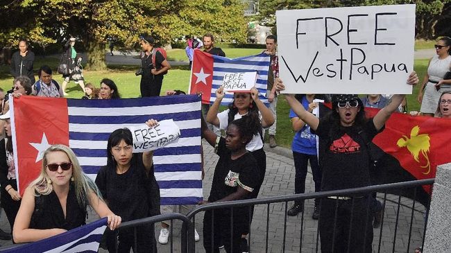Demo Kelompok Separatis Papua Sambut Jokowi di Selandia Baru