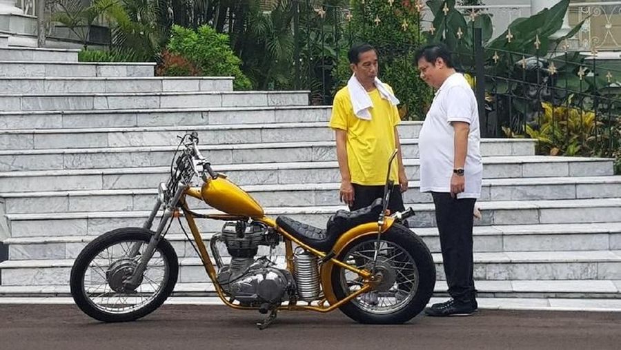 Jokowi-Airlangga di Istana Bogor