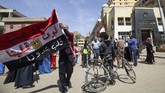 Mesir menggelar pemilihan presiden yang diperkirakan bakal dimenangkan dengan mudah oleh petahana Presiden Abdel Fattah El-Sisi. (AFP PHOTO/MOHAMED EL-SHAHED)