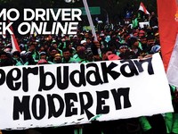 VIDEO : Demo Besar-besaran Driver Ojek Online Demi Tarif