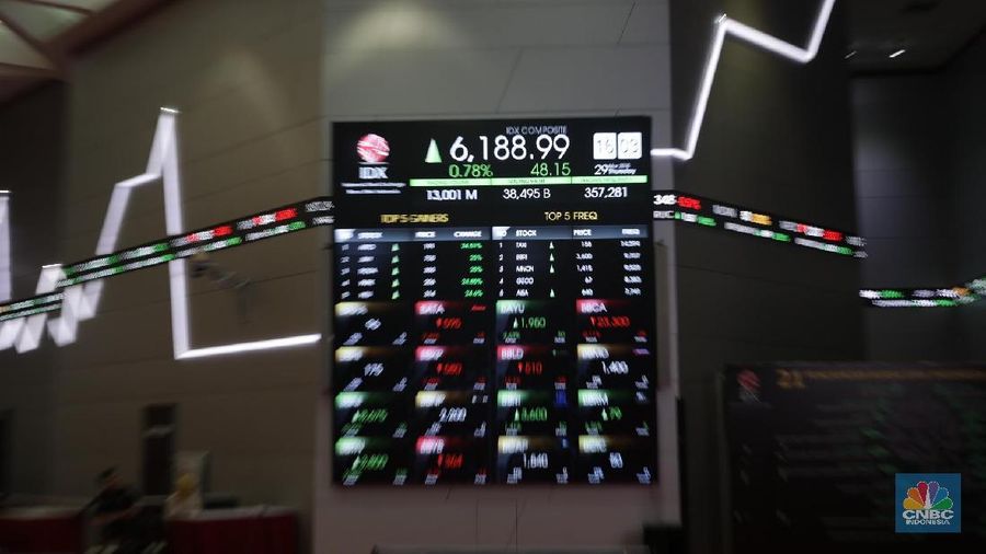 IHSG melesat 1,21% pada akhir sesi 2 ke level 5.906,29.