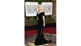 Golden Globe 2016 mungkin jadi momen gaya Gaga paling elegan. Dia tampil dengan menggunakan gaun off shoulder hitam dan rambut ikal. (AFP PHOTO/VALERIE MACON)