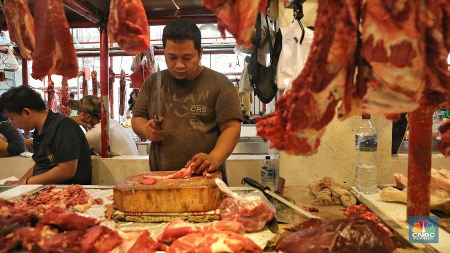 Pedagang mengungkapkan harga daging Brasil lebih murah dari daging Brasil.