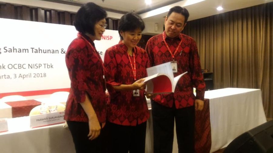 PT Bank OCBC NISP Tbk (NISP) mencatat perolehan laba bersih Rp 1,3 triliun pada semester I-2018