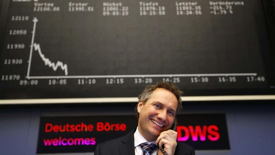 A shares trader reacts at the stock exchange in Frankfurt, Germany, March 23, 2018. REUTERS/Kai Pfaffenbach