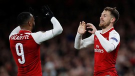 FOTO: Ramsey dan Lacazette Bintang Arsenal di Liga Europa
