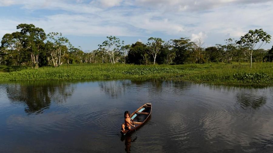 Seorang wanita dari suku Kokama di Hutan Amazon, Brasil, positif tertular virus corona.