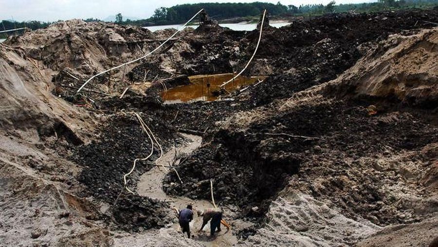 Penambangan timah ilegal di Bangka Belitung. (Dok. PT Timah)