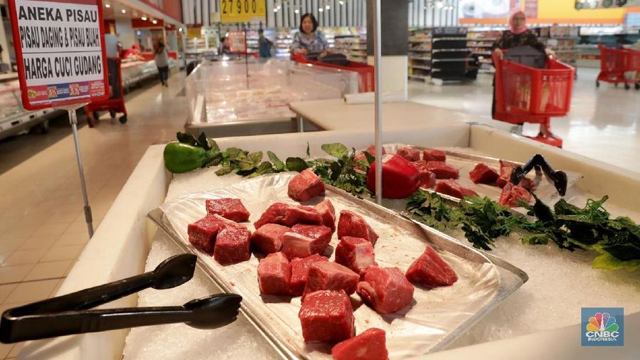 Kebutuhan daging sapi impor jelang Natal dan Tahun baru salah satunya daging impor asal Brasil.