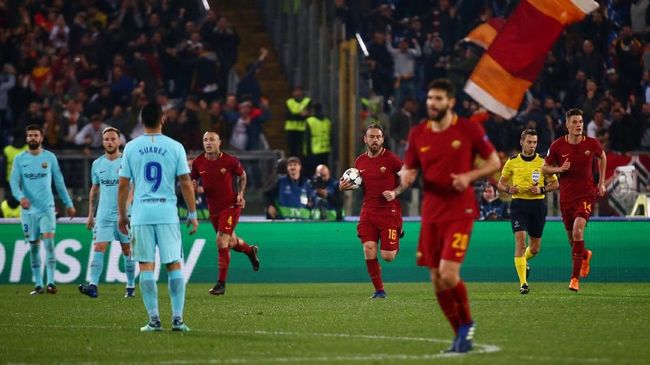 Dihajar AS Roma, Barcelona Tersingkir dari Liga Champions