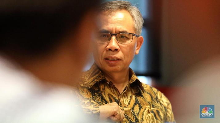 Ketua ojk :Wimboh Santoso (CNBC Indonesia/ Andrean Kristianto)