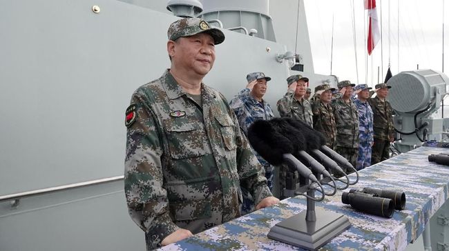 Xi Jinping Pimpin Latihan Militer di Laut China Selatan