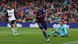 Barcelona Unggul 1-0 Atas Valencia di Babak Pertama