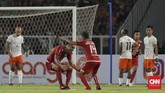 Persija Jakarta kini mengoleksi tujuh poin dari empat pekan awal Liga 1 2018. Koleksi poin Borneo FC juga ada di angka yang sama. (CNN Indonesia/Adhi Wicaksono)