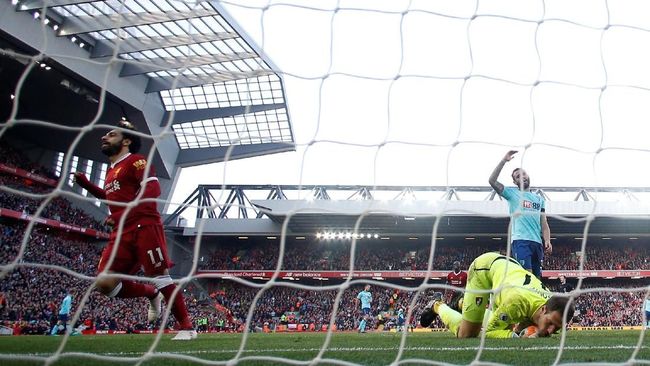 6 Rekor Mohamed Salah Usai Cetak Gol ke-40 untuk Liverpool