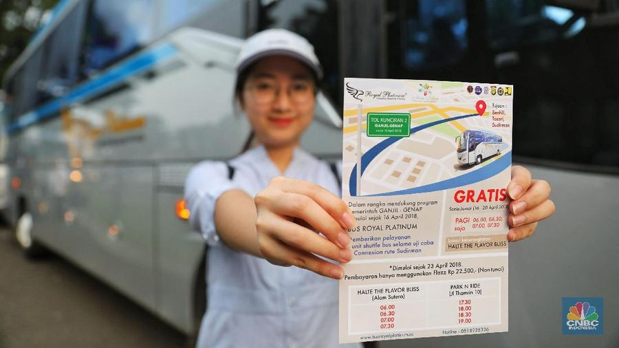 Kebijakan ganjil-genap dilaksanakan di dua gerbang tol, yakni Kunciran 2 dan Tangerang 2 arah Jakarta.