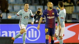 FOTO: 'Gol Tangan Tuhan' Iago Aspas Gagalkan Kemenangan Barca