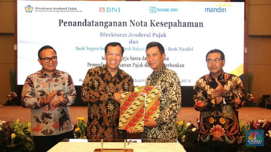 Direktorat Jenderal Pajak (DJP) menandatangani Nota Kesepahaman tentang kerjasama dalam rangka Pemanfaatan Layanan Pajak dan Jasa Perbankan