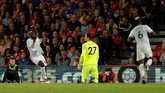 Romelu Lukaku mencetak gol kedua Manchester United ke gawang Bournemouth pada menit ke-70 berkat assist dari Paul Pogba. (Reuters/John Sibley)