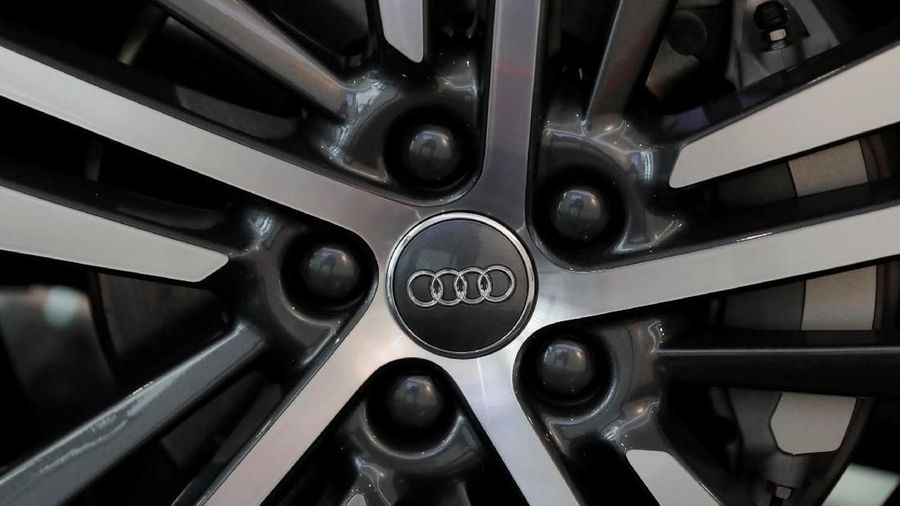 Audi Q5 parts are seen on an assembly line of the German car manufacturer's plant during a media tour in San Jose Chilapa, Mexico April 19, 2018. REUTERS/Henry Romero