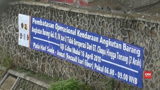 VIDEO: Sosialisasi Pembatasan Angkutan Barang di Cikupa Mas