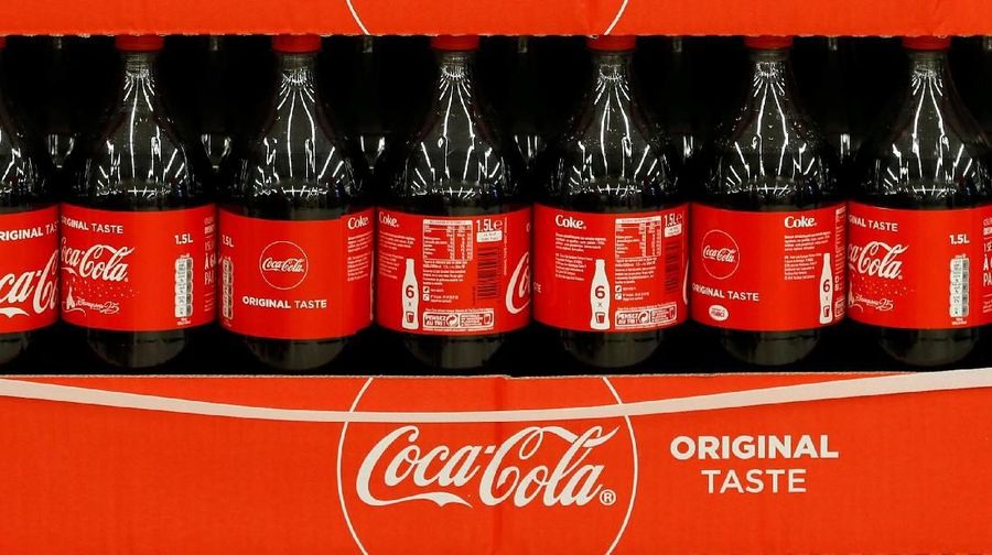 FILE PHOTO: Bottles of Coca-Cola are seen at a Carrefour Hypermarket store in Montreuil, near Paris, France, February 5, 2018. REUTERS/Regis Duvignau