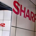 FILE PHOTO -  A logo of Sharp Corp is pictured at CEATEC (Combined Exhibition of Advanced Technologies) JAPAN 2016 at the Makuhari Messe in Chiba, Japan, October 3, 2016.   REUTERS/Toru Hanai