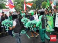 Tiga Tuntutan Demo Ojek Online di Depan Gedung DPR/MPR