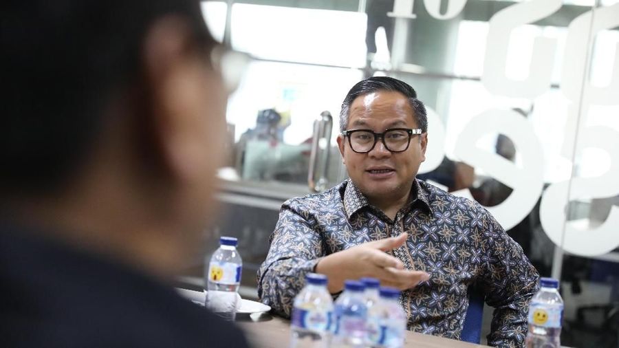 Mandiri saat mengunjungi Detik.com, Kamis (25/4/2018)
Foto: CNBC Indonesia/ Andrean Kristianto