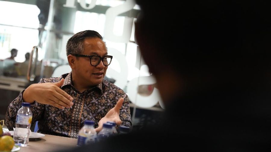 Mandiri saat mengunjungi Detik.com, Kamis (25/4/2018)
Foto: CNBC Indonesia/ Andrean Kristianto